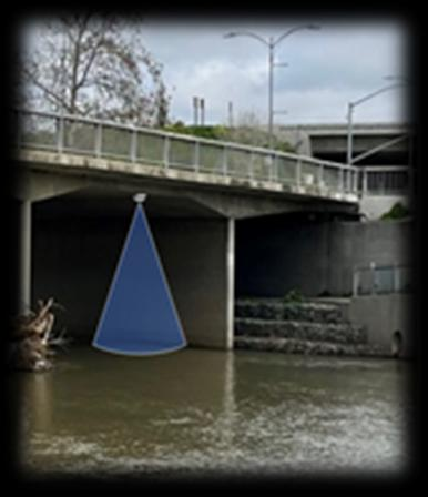 REye-200 flood monitoring under a bridge
