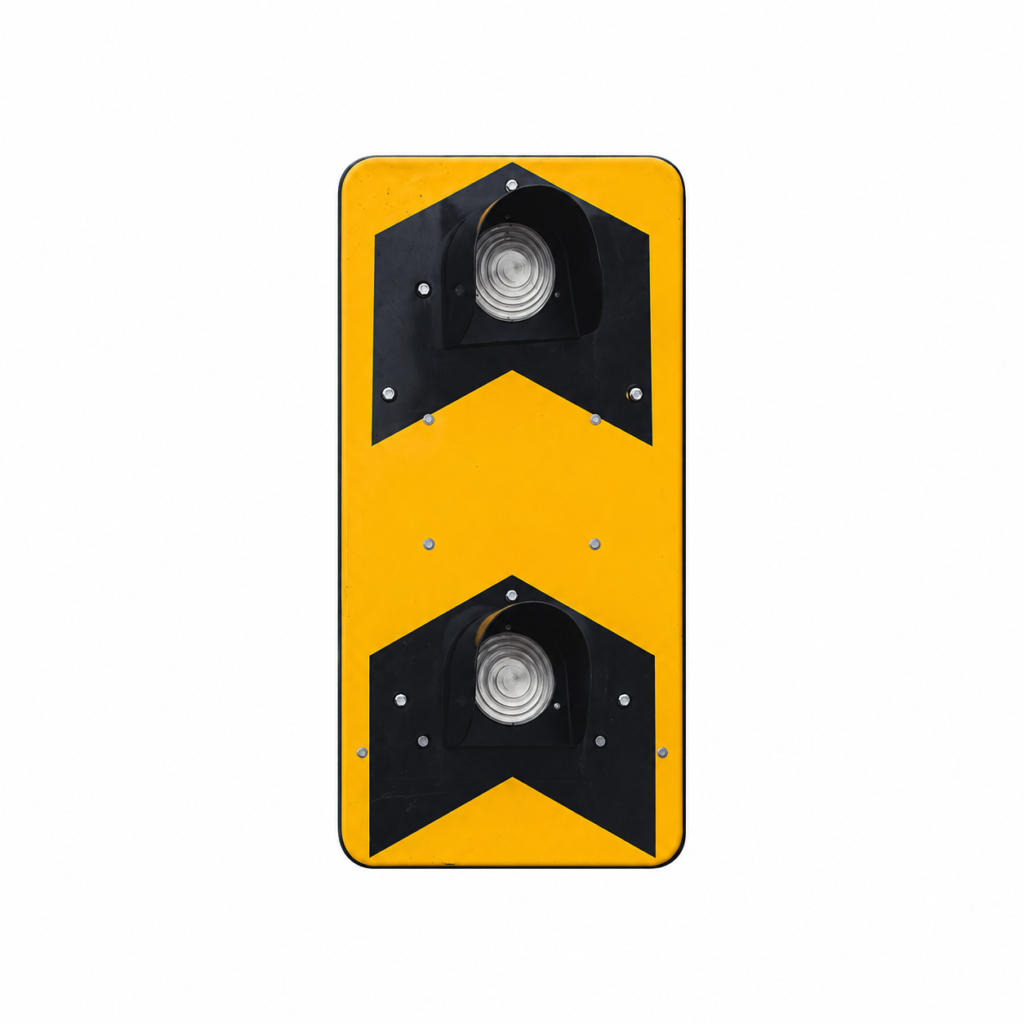 Visual warnings for rail operations. Emergency warning board based on BSC-50E. Courtesy of Yeltech, UK.